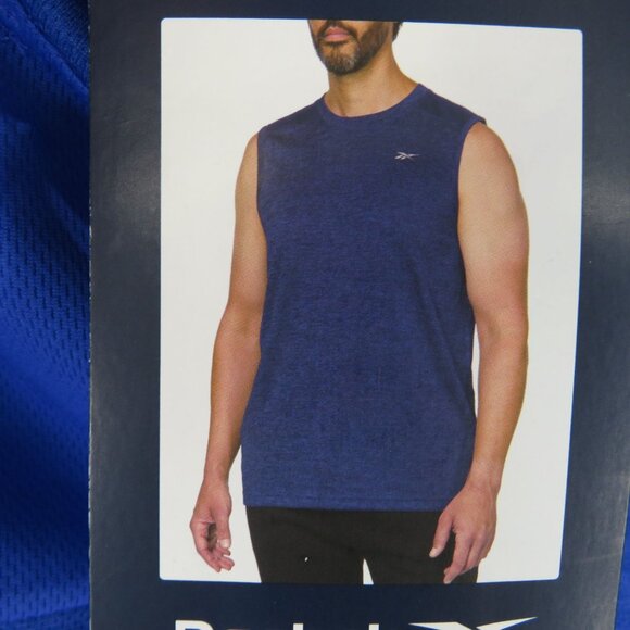 Reebok Men's Speedwick Sleeveless Tee Blue Medium NWT - Picture 3 of 5